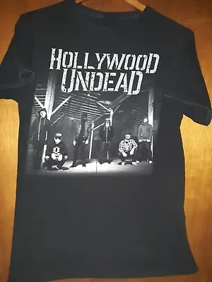 Buy Hollywood Undead- Day Of The Dead Distressed Lic. OOP Black T-Shirt Small • 19.91£