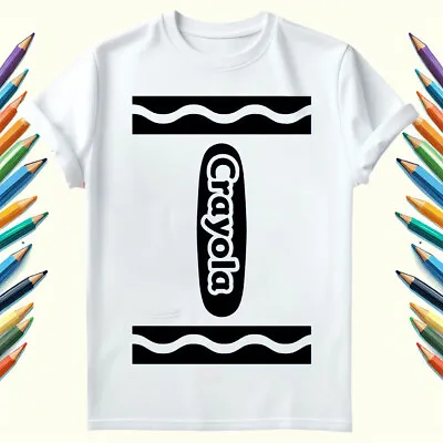 Buy New Kids World Book Day Crayola Funny T-Shirt Crayon Fancy Dress Costume #V #WBD • 13.49£