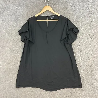 Buy City Chic T-Shirt Top Womens Plus Size M Medium Black Short Sleeve 810 • 11.98£