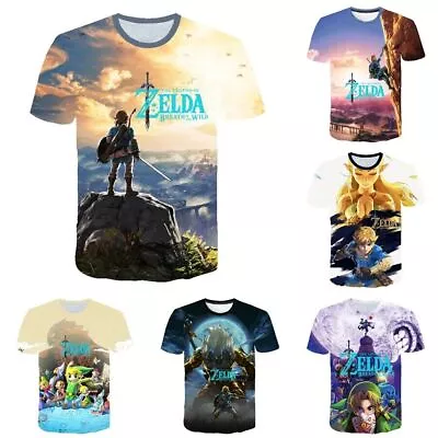 Buy Kids Boys 3D The Legend Of Zelda Casual Short Sleeve T-Shirt  Tee Top Gift UK • 6.98£