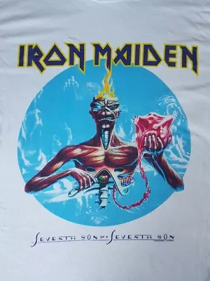 Buy Iron Maiden Seventh Son T Shirt Size L Large Port  Company Ringspun Fan Favorite • 13.99£