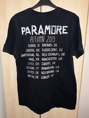 Buy Paramore  2013 Euro Tour T-Shirt  Size Adult Medium Unisex * VERY RARE * • 39.90£