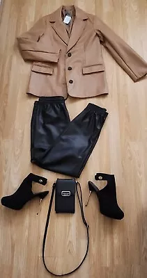 Buy Primark Ladies Gorgeous Tan Faux Leather Going Out Jacket Size Uk 10 N.w.t • 6£