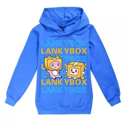 Buy Lankybox Print Kids Unisex Hoodies Long Sleeve Hooded Sweatshirt Pullover Tops。 • 12.24£