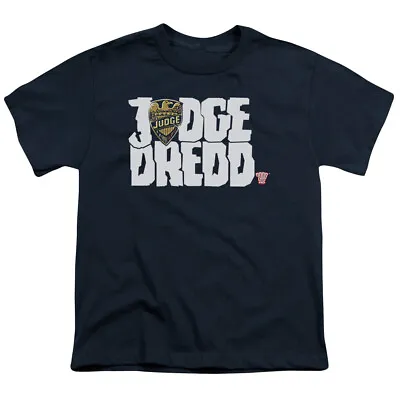 Buy Judge Dredd Logo Kids Youth T Shirt Licensed Comic Book IDW Tee Navy • 13.81£