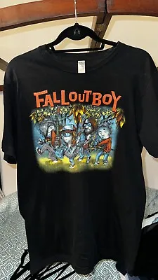 Buy Fall Out Boy Official 2007 Young Wild Things Black Tour T-Shirt - Size L • 50£