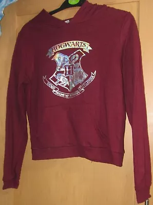 Buy Harry Potter Hogwarts Girls 11-12 Years Wine Hooded Top Long Sleeves • 1.99£