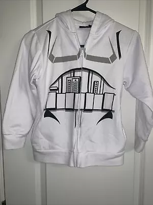Buy Boy’s Star Wars Stormtrooper Zip Up Hooded Sweatshirt Hoodie Size S • 7.10£