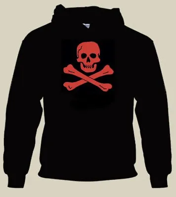 Buy SKULL AND CROSSED BONES Pirate Hoodie Sweatshirt Fleece Cross Crossbones Party • 24.50£
