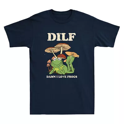 Buy Kermit The Frog Muppet Show Dilf Damn I Love Frog Mushroom Vintage Men's T-Shirt • 15.99£