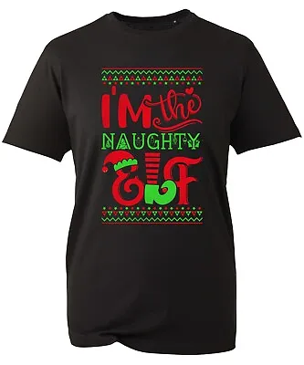 Buy I'm The Naughty Elf T-shirt Funny Christmas Santa Claus Joke Winter Festival Top • 9.99£