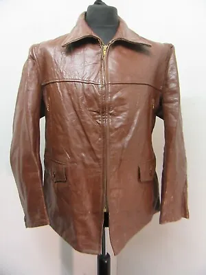 Buy Vintage 50's Usa Californian Horsehide Leather Motorcycle Jacket Size M • 399£