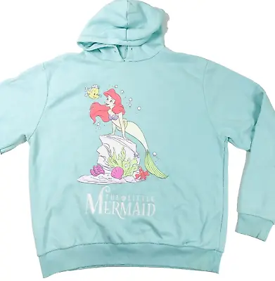 Buy Unisex Disney Store Original The Little Mermaid Mint Green Hoodie Size XL 14-16 • 19.99£