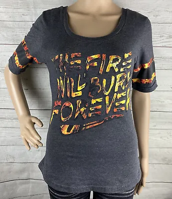 Buy Lionsgate Hunger Games T-Shirt Medium The Fire Will Burn Forever Graphic Tee • 14.17£