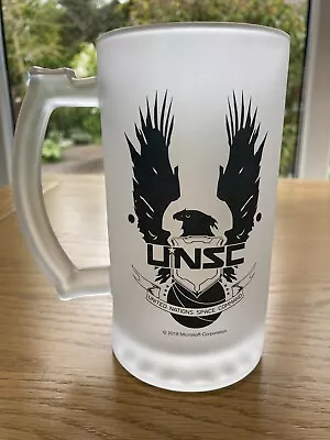 Buy Rare Find UNSC Frosted Glass Pint Tankard Halo Merch Halo Gaming Movie • 8.99£