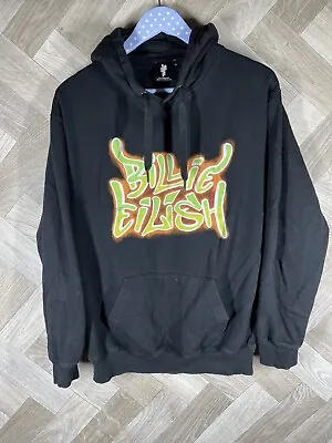 Buy Billie Eilish Airbrush Flames Black Pullover Hoodie - OFFICIAL Medium • 19.99£