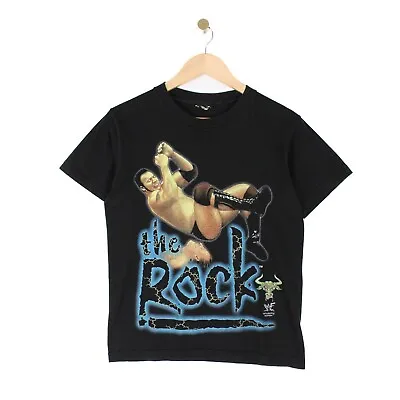 Buy The Rock T Shirt WWE Wrestling Vintage Top Graphic Crew Neck Womens Size S • 29.99£