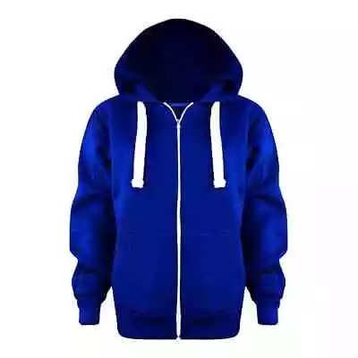 Buy Plain Mens British Fleece Zip UP Hoody Jacket Soft Sweatshirt Hooded Hoodie Top • 9.95£