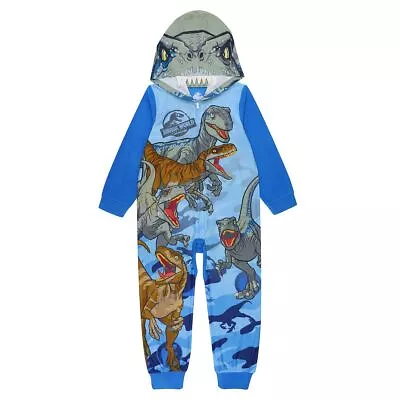 Buy Jurassic World Raptors Union Suit Sleeper Pajamas Size 6 - 8 - 10 $42 RV NWT • 19.56£