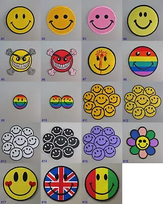 Buy Smiley Face Iron-on Embroidered Cloth Patch Badge Appliqué Happy Smile Smiling • 2.96£