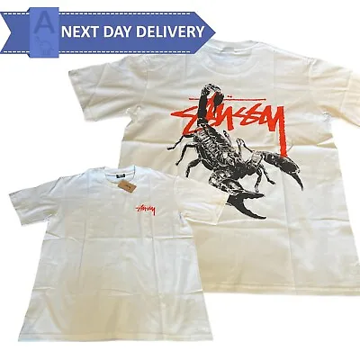 Buy Stussy Scorpion Tee | White T-Shirt | UK M | RRP £120 NEW With Tags • 69.99£
