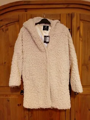 Buy Ladies Hooded Teddy Jacket Size 8 • 20.99£