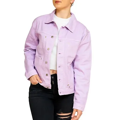 Buy Womens Denim Jacket Regular Fit Long Sleeve Ladies Summer Casual Jeans Coat Top • 16.49£