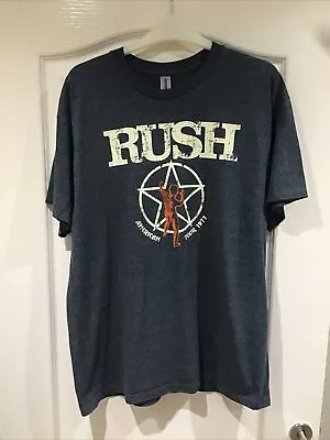 Buy Rush T Shirt - American Tour 1977 Tour - Grey Size L  Gildan Tag • 9.99£