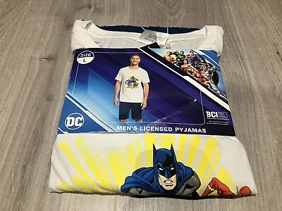 Buy Men’s DC Justice League Short Sleeve Pyjama Set Size L - Batman, Superman, Flash • 10.95£