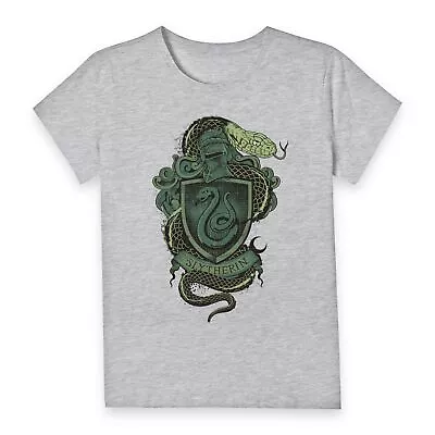 Buy Official Harry Potter Slytherin Drawn Crest Women's T-Shirt • 17.99£