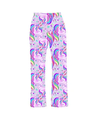 Buy Women's Cute Rainbow Multi Unicorn Stars Pyjamas Pant Nightwear Sleepwear • 18.99£