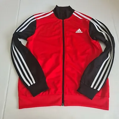 Buy Adidas Tibero Jacket Mens Small Black And Red VGC  • 11.40£
