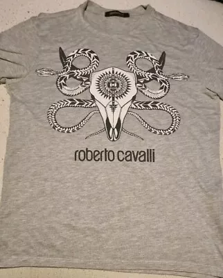Buy Roberto Cavalli Skull & Snake T-Shirt - Size Medium 20  P2P - Made In Italy  • 9.99£