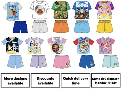 Buy Official Character Shorts Pyjamas Pajamas Pjs Boys Girls Kids 1.5 2 3 4 5 Years • 7.99£