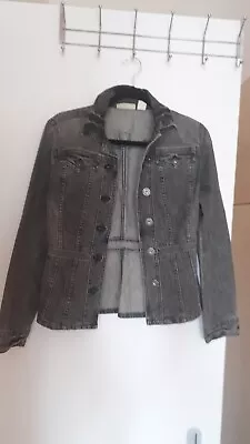 Buy DKNY Jeans Black Denim Button Ladies Jacket, 100% Cotton Size XS • 12£