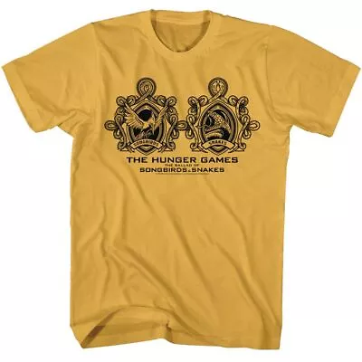 Buy Hunger Games - Songbird Snake Mirror - Yellow Short Sleeve Adult T-Shirt • 64.25£