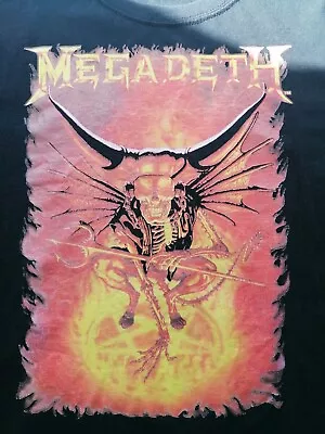 Buy Megadeth T-shirt Size L Devil And Horns Design  • 8£