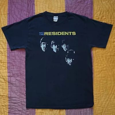 Buy Vintage Meet The Residents Black Tshirt Sz S/M Jerzees • 58£