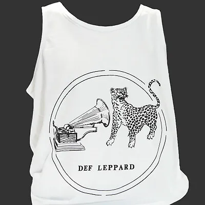 Buy Def Leppard Metal Rock T-SHIRT Vest Top Unisex White S-2XL • 13.99£
