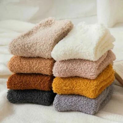 Buy 6Pairs Ladies Women Winter Warm Soft Fluffy Bed Socks Lounge Slipper Fleece Sock • 6.69£