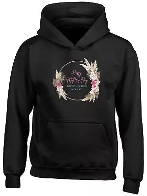 Buy Personalised Happy Mother's Day Kids Hoodie Flower Wreath Boys Girls Gift Top • 13.99£