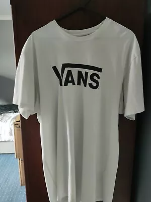 Buy VANS Men's Short Sleeve T-Shirt - White/Black, Large • 10£