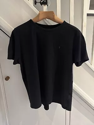 Buy AllSaints Muse SS Crew. Black Cotton Blend Heavyweight T Shirt. 2XL XXL • 8£
