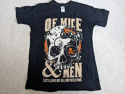 Buy OF MICE & MEN T Shirt Medium Graphic Print Skull Short Sleeve Cotton • 8.99£