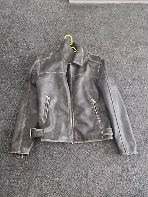 Buy Zara Mens Leather Jacket Medium • 60£