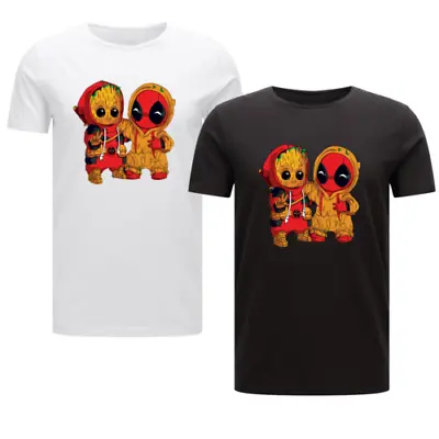 Buy Deadpool X Groot T-shirt Adults & Kids Tee Superhero Fan Movie Comic Mash-Up Top • 15.49£