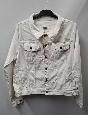 Buy Urban Classics Organic Cotton Womens Denim Blazer Jacket Top Size 4XL Offwhite • 17£