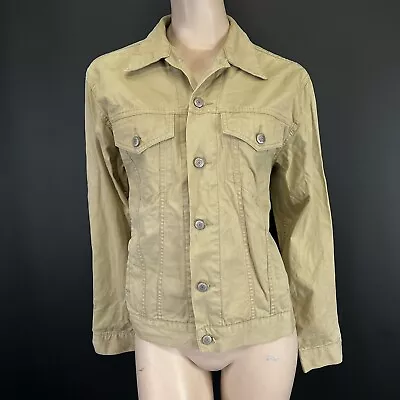 Buy Gap Jacket S Womens Beige Denim Long Sleeves Button Up Collar Pockets Jeans • 13.95£