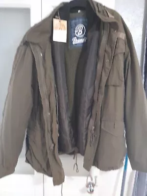 Buy Brandit Giant M65 Jacket OD Green Mens Field Jacket Warm Lining Parka Army Coat • 70£