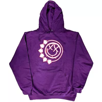 Buy Blink 182 'Six Arrow Smile' Pink Pullover Hoodie - NEW OFFICIAL • 29.99£